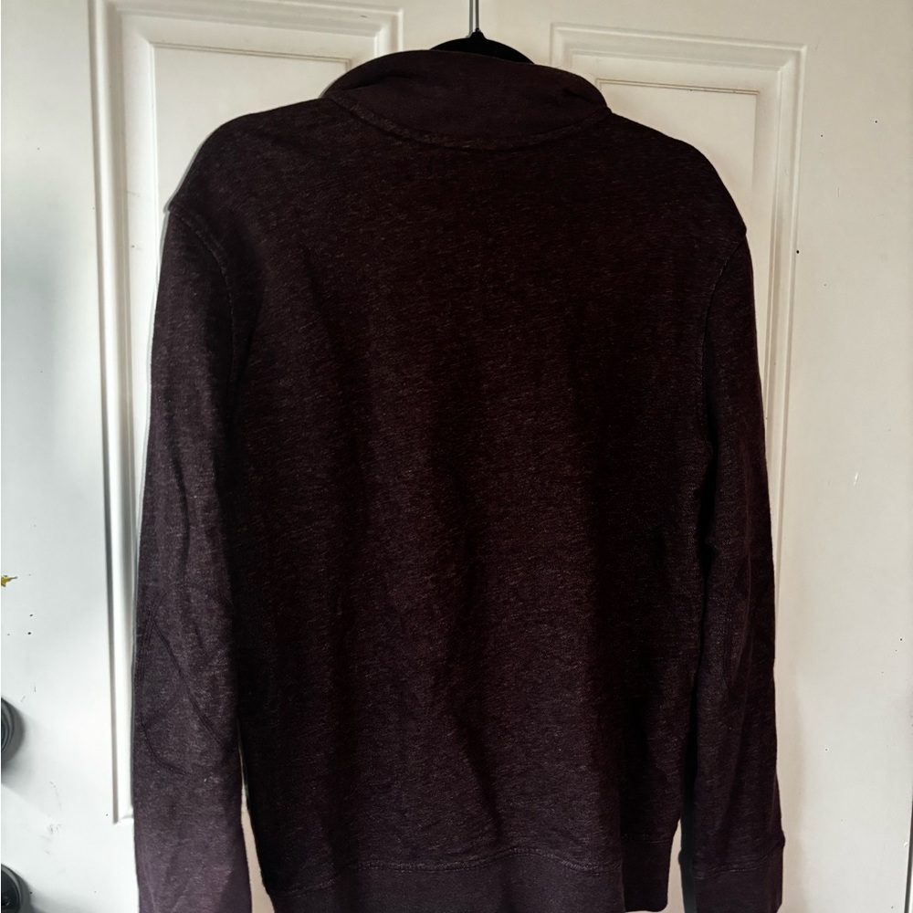Banana Republic Men's Burgundy Half-Zip Sweater - Picture 3 of 4